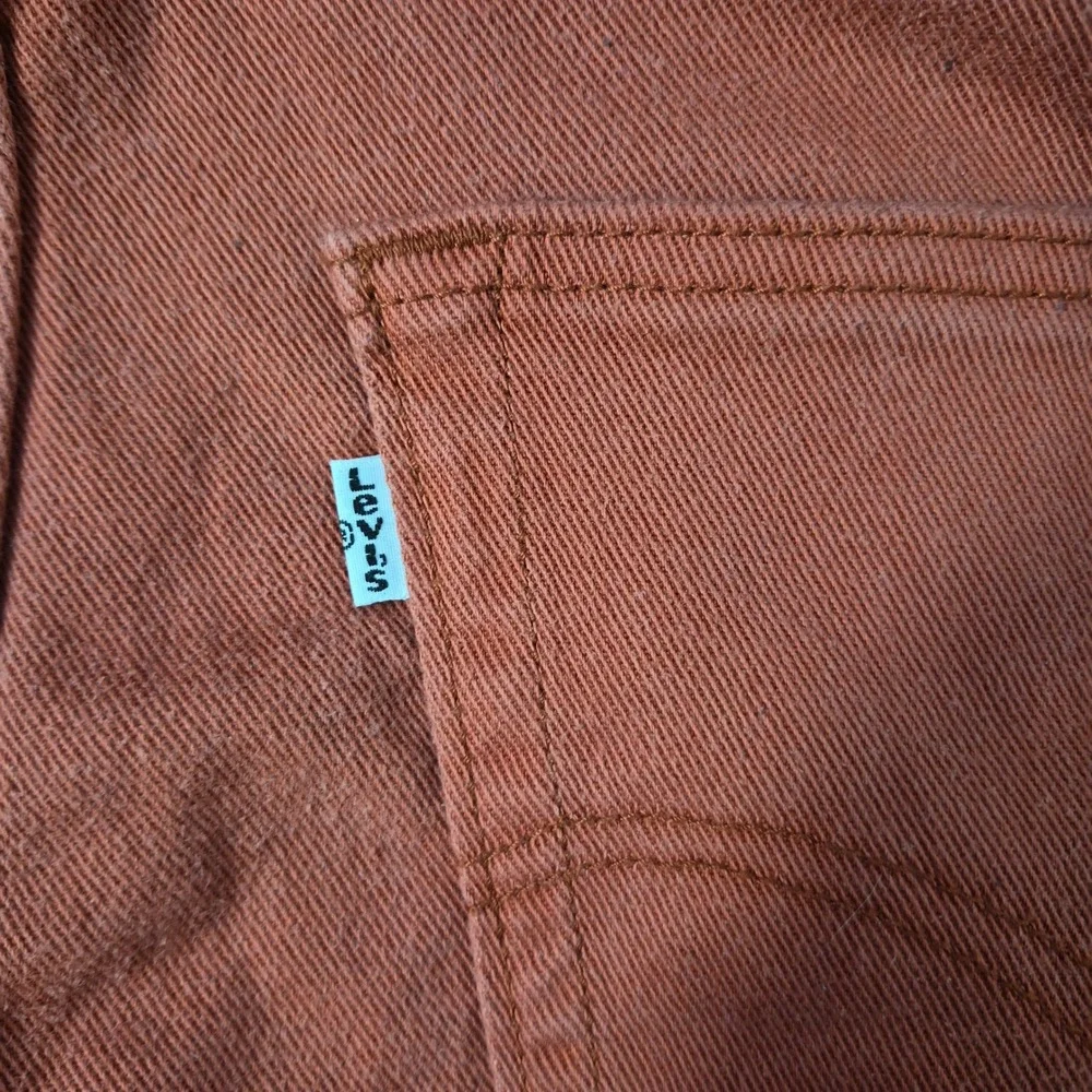 Levi's 502 Taper Jeans Mens 36x32 (38‎ x 31) Orange Regular Fit Stretch Denim